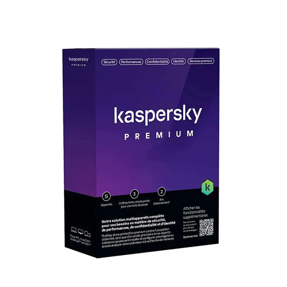 Kaspersky Premium (équivalent à Total Security) – 5 Postes / 1 an (KL10478BEFS-SLIMMAG) Kaspersky